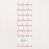 ピンクフラミンゴスヨガ&フィットネスカスタム ヨガマット (裏面)