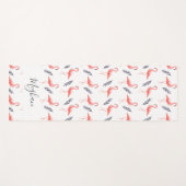 ピンクフラミンゴスヨガ&フィットネスカスタム ヨガマット (正面(横))