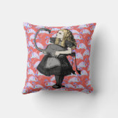 ピンクフラミンゴスヴィンテージアリス装飾用クッション クッション (裏面)