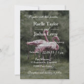 ピンクフラミンゴス屋外自然結婚式招待状 招待状 (正面)