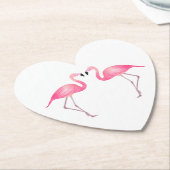 ピンクフラミンゴス結婚トロピカルズ、パーティー、ルアウ（ハワイ式宴会）ビーチ ペーパーコースター (アングル)