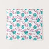 ピンクフラミンゴス タペストリー (正面(横))