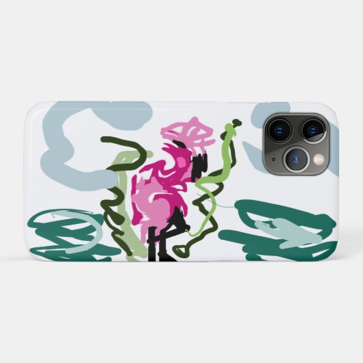 ピンクフラミンゴセット Case-Mate iPhoneケース (裏面(横))