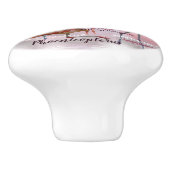 ピンクフラミンゴタイポグラフィ カスタマイズ | セラミックノブ (側面)