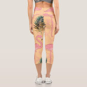 ピンクフラミンゴデザイン カプリレギンス (裏面)