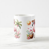 ピンクフラミンゴデザイン コーヒーマグカップ (中央)