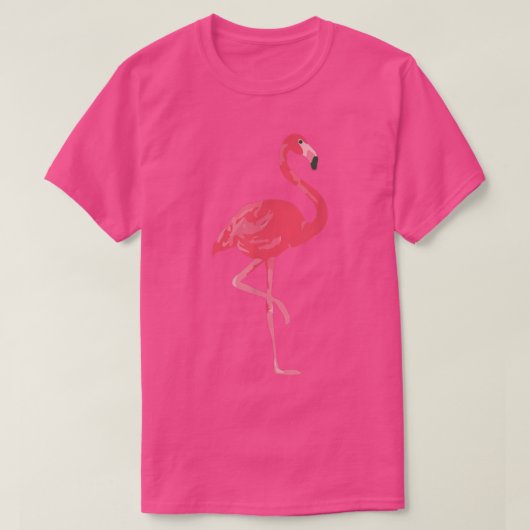 ピンクフラミンゴデザイン Tシャツ (デザイン正面)