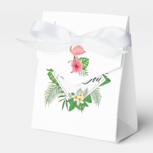 ピンクフラミンゴトロピカルウォータールアウ（ハワイ式宴会）卒業 フェイバーボックス (正面サイド)