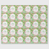 ピンクフラミンゴトロピカルガールズ誕生日 ラッピングペーパー (フラット)