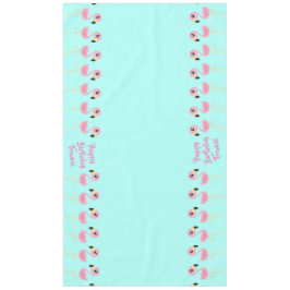 ピンクフラミンゴトロピカルキュートファースト誕生日 テーブルクロス