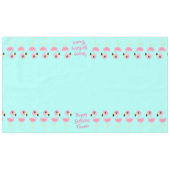 ピンクフラミンゴトロピカルキュートファースト誕生日 テーブルクロス (正面(横))