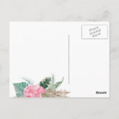 ピンクフラミンゴトロピカルサンキュー結婚ズ ポストカード (裏面)