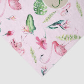 ピンクフラミンゴトロピカルモノグラムレターイニシャル 薄葉紙 (詳細)