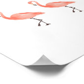 ピンクフラミンゴトロピカル子供部屋デコール ポスター (角)