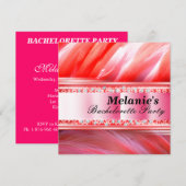 ピンクフラミンゴバチェロレッテ招待状 招待状 (正面/裏面)