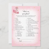 ピンクフラミンゴバレリーナあなたの携帯ゲームの何 招待状 (正面)