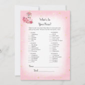 ピンクフラミンゴバレリーナあなたの財布のゲームの中に何 招待状 (正面)