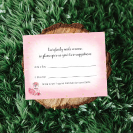 ピンクフラミンゴバレリーナベビー名候補ゲーム エンクロージャーカード