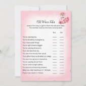 ピンクフラミンゴバレリーナ旧妻の物語シャワーゲーム 招待状 (正面)