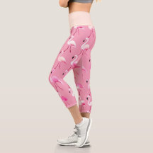 ピンクフラミンゴパラダイスウォーターカラーパターン