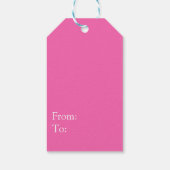 ピンクフラミンゴパーソナライズされたフローラ ギフトタグ (裏面)