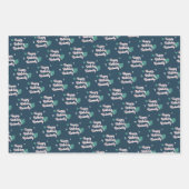 ピンクフラミンゴパーソナライズされたラッピング紙シート ラッピングペーパーシート (正面2)