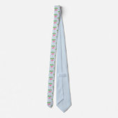 ピンクフラミンゴパームツリーズトロピカルスタイル ネクタイ (裏面)