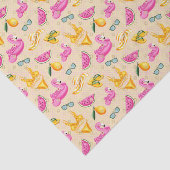 ピンクフラミンゴビキニ&ハット(デザイン35ピンクシリーズ) 薄葉紙 (詳細)