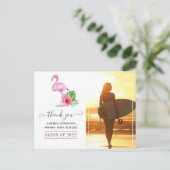 ピンクフラミンゴビーチ卒業ありがとう ポストカード (スタンド正面)