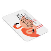 ピンクフラミンゴビーチ日付の保存 マグネット (右側)