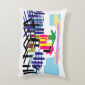 ピンクフラミンゴビーチ アクセントクッション (裏面(縦))