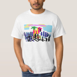 ピンクフラミンゴビーチ Tシャツ