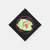 ピンクフラミンゴビーファブ感動的ことわざ スタンダードカクテルナプキン (角)