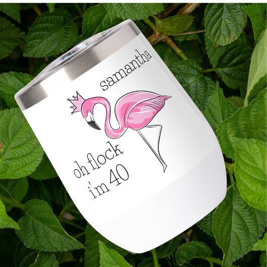 ピンクフラミンゴピンククラウンオフロック私は40誕生日