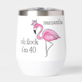 ピンクフラミンゴピンククラウンオフロック私は40誕生日 (正面)