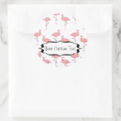 ピンクフラミンゴフックパターンビジネスプロモーション ラウンドシール (バッグ)