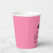 ピンクフラミンゴフロックアップトロピカル誕生日 紙コップ (右)