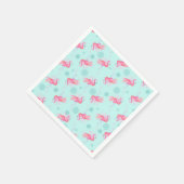 ピンクフラミンゴフロリダクリスマスホリデー スタンダードカクテルナプキン (角)