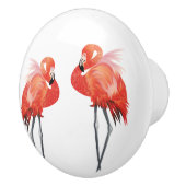 ピンクフラミンゴフロリダホームデコール セラミックノブ (右)