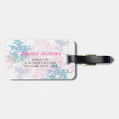 ピンクフラミンゴフローラデザイン パーソナライズされた ラゲッジタグ (裏面横)