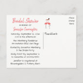 ピンクフラミンゴブライダルシャワートロピカルサマールアウ（ハワイ式宴会） インビテーションポストカード (裏面)