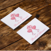 ピンクフラミンゴブライダルシャワートロピカルサマールアウ（ハワイ式宴会） インビテーションポストカード