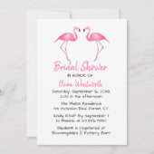 ピンクフラミンゴブライダルシャワートロピカルサマールアウ(ハワイ式宴会) 招待状 (正面)