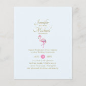 ピンクフラミンゴブライダルシャワーバイメール結婚または (正面)