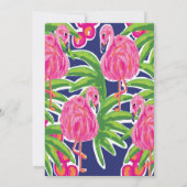 ピンクフラミンゴブライダルシャワー招待 招待状 (裏面)