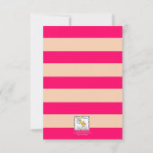 ピンクフラミンゴブライダルシャワー招待 招待状 (裏面)