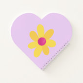 ピンクフラミンゴブルー&イエローフローラリース ノートブック (裏面)