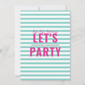 ピンクフラミンゴプールパーティー誕生日招待状 招待状 (裏面)