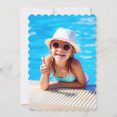 ピンクフラミンゴプール誕生日パーティー 招待状 (裏面)