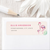 ピンクフラミンゴベビーシャワー住所 シール (インサイチュ)